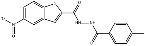 N'-(4-METHYLBENZOYL)-5-NITRO-1-BENZOTHIOPHENE-2-CARBOHYDRAZIDE Struktur