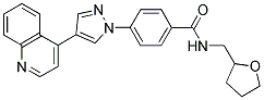 4-[4-(QUINOLIN-4-YL)-1H-PYRAZOL-1-YL]-N-TETRAHYDROFURFURYLBENZAMIDE Struktur