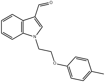 1-[2-(4-METHYLPHENOXY)ETHYL]-1H-INDOLE-3-CARBALDEHYDE Struktur