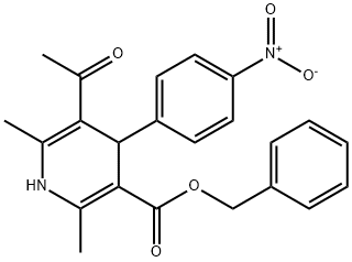 BENZYL 5-ACETYL-2,6-DIMETHYL-4-(4-NITROPHENYL)-1,4-DIHYDRO-3-PYRIDINECARBOXYLATE Struktur