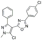 5-(5-CHLORO-1-METHYL-3-PHENYL-1H-PYRAZOL-4-YL)-3-(4-CHLOROPHENYL)-1,2,4-OXADIAZOLE Struktur