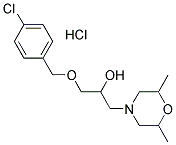 1-[(4-CHLOROBENZYL)OXY]-3-(2,6-DIMETHYLMORPHOLIN-4-YL)PROPAN-2-OL HYDROCHLORIDE Struktur