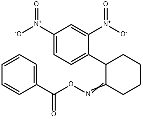 1-(2-[(BENZOYLOXY)IMINO]CYCLOHEXYL)-2,4-DINITROBENZENE Struktur