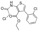 2-(2-CHLORO-ACETYLAMINO)-4-(2-CHLORO-PHENYL)-THIOPHENE-3-CARBOXYLIC ACID ETHYL ESTER Struktur