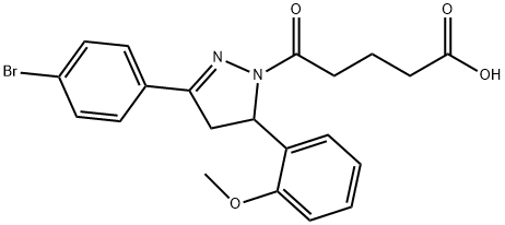 5-[3-(4-BROMOPHENYL)-5-(2-METHOXYPHENYL)-4,5-DIHYDRO-1H-PYRAZOL-1-YL]-5-OXOPENTANOIC ACID Struktur