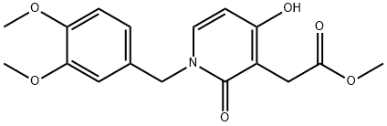 METHYL 2-[1-(3,4-DIMETHOXYBENZYL)-4-HYDROXY-2-OXO-1,2-DIHYDRO-3-PYRIDINYL]ACETATE Struktur