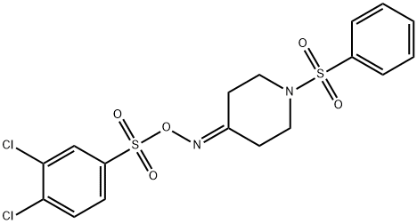 4-(([(3,4-DICHLOROPHENYL)SULFONYL]OXY)IMINO)-1-(PHENYLSULFONYL)PIPERIDINE Struktur