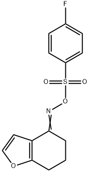 4-(([(4-FLUOROPHENYL)SULFONYL]OXY)IMINO)-6,7-DIHYDRO-1-BENZOFURAN Struktur