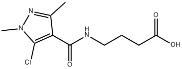 4-([(5-CHLORO-1,3-DIMETHYL-1H-PYRAZOL-4-YL)CARBONYL]AMINO)BUTANOIC ACID Struktur