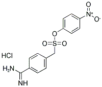 P-NITROPHENYL-P'-AMIDINOPHENYLMETHANESULFONATE HYDROCHLORIDE Struktur