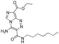 ETHYL 4-AMINO-3-[(HEPTYLAMINO)CARBONYL]IMIDAZO[5,1-C][1,2,4]TRIAZINE-8-CARBOXYLATE Struktur