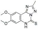 8,9-DIMETHOXY-2-METHYL[1,2,4]TRIAZOLO[1,5-C]QUINAZOLINE-5(6H)-THIONE Struktur