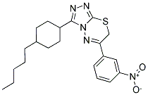 6-(3-NITROPHENYL)-3-(4-PENTYLCYCLOHEXYL)-7H-[1,2,4]TRIAZOLO[3,4-B][1,3,4]THIADIAZINE Struktur