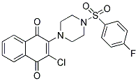 2-CHLORO-3-{4-[(4-FLUOROPHENYL)SULFONYL]PIPERAZIN-1-YL}NAPHTHOQUINONE Struktur