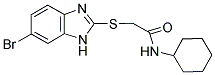 2-[(6-BROMO-1H-BENZIMIDAZOL-2-YL)THIO]-N-CYCLOHEXYLACETAMIDE Struktur