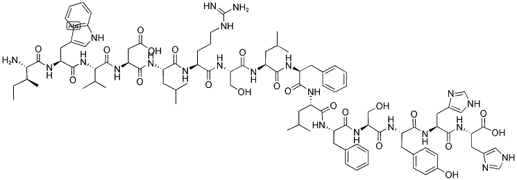 H-ILE-TRP-VAL-ASP-LEU-ARG-SER-LEU-PHE-LEU-PHE-SER-TYR-HIS-HIS-OH Struktur