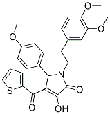 1-(3,4-DIMETHOXYPHENETHYL)-3-HYDROXY-5-(4-METHOXYPHENYL)-4-(THIOPHENE-2-CARBONYL)-1H-PYRROL-2(5H)-ONE Struktur