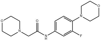 N-(3-FLUORO-4-MORPHOLINOPHENYL)-2-MORPHOLINOACETAMIDE Struktur