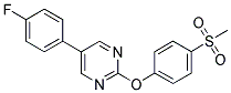 5-(4-FLUOROPHENYL)-2-[4-(METHYLSULFONYL)PHENOXY]PYRIMIDINE Struktur