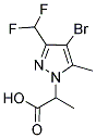 2-(4-BROMO-3-DIFLUOROMETHYL-5-METHYL-PYRAZOL-1-YL)-PROPIONIC ACID Struktur