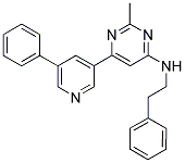 2-METHYL-N-(2-PHENYLETHYL)-6-(5-PHENYLPYRIDIN-3-YL)PYRIMIDIN-4-AMINE Struktur