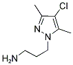 3-(4-CHLORO-3,5-DIMETHYL-PYRAZOL-1-YL)-PROPYLAMINE Struktur