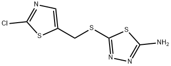 5-([(2-CHLORO-1,3-THIAZOL-5-YL)METHYL]SULFANYL)-1,3,4-THIADIAZOL-2-AMINE Struktur