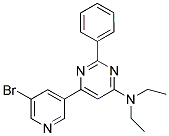 6-(5-BROMOPYRIDIN-3-YL)-N,N-DIETHYL-2-PHENYLPYRIMIDIN-4-AMINE Struktur