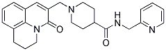 1-[(2,3-DIHYDRO-5-OXO-(1H,5H)-BENZO[IJ]QUINOLIZIN-6-YL)METHYL]-N-(PYRIDIN-2-YLMETHYL)PIPERIDINE-4-CARBOXAMIDE Struktur