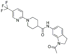 N-(1-ACETYL-2,3-DIHYDRO-(1H)-INDOL-6-YL)-1-(5-(TRIFLUOROMETHYL)PYRIDIN-2-YL)PIPERIDINE-4-CARBOXAMIDE Struktur