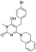 5-(4-BROMOBENZYL)-4-(3,4-DIHYDROISOQUINOLIN-2(1H)-YL)-6-HYDROXY-1-METHYLPYRIMIDIN-2(1H)-ONE Struktur