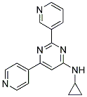 N-CYCLOPROPYL-2-PYRIDIN-3-YL-6-PYRIDIN-4-YLPYRIMIDIN-4-AMINE Struktur