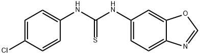 N-(1,3-BENZOXAZOL-6-YL)-N'-(4-CHLOROPHENYL)THIOUREA Struktur