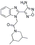 4-{1-[2-(3,5-DIMETHYLPIPERIDIN-1-YL)-2-OXOETHYL]-1H-BENZIMIDAZOL-2-YL}-1,2,5-OXADIAZOL-3-AMINE Struktur