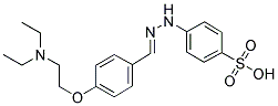 N-(BENZENE-4-SULFONIC ACID)-4-(DIETHYLAMINOETHOXY)-BENZALDEHYDE HYDRAZONE Struktur