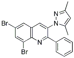 6,8-DIBROMO-3-(3,5-DIMETHYL-1H-PYRAZOL-1-YL)-2-PHENYLQUINOLINE Struktur