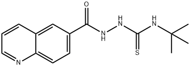 N-(TERT-BUTYL)-2-(6-QUINOLINYLCARBONYL)-1-HYDRAZINECARBOTHIOAMIDE Struktur