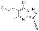 7-CHLORO-6-(2-CHLOROETHYL)-5-METHYLPYRAZOLO[1,5-A]PYRIMIDINE-3-CARBONITRILE Struktur