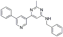 N-BENZYL-2-METHYL-6-(5-PHENYLPYRIDIN-3-YL)PYRIMIDIN-4-AMINE Struktur