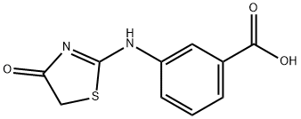 3-(4-OXO-4,5-DIHYDRO-THIAZOL-2-YLAMINO)-BENZOIC ACID Struktur