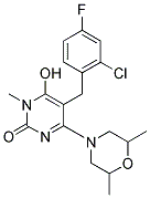 5-(2-CHLORO-4-FLUOROBENZYL)-4-(2,6-DIMETHYLMORPHOLIN-4-YL)-6-HYDROXY-1-METHYLPYRIMIDIN-2(1H)-ONE Struktur