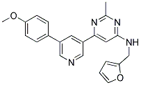 N-(2-FURYLMETHYL)-6-[5-(4-METHOXYPHENYL)PYRIDIN-3-YL]-2-METHYLPYRIMIDIN-4-AMINE Struktur