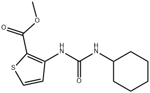 METHYL 3-((CYCLOHEXYLAMINO)CARBONYLAMINO)THIOPHENE-2-CARBOXYLATE Struktur