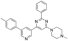 4-(4-METHYL-PIPERAZIN-1-YL)-2-PHENYL-6-(5-P-TOLYL-PYRIDIN-3-YL)-PYRIMIDINE Struktur