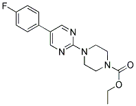 ETHYL 4-[5-(4-FLUOROPHENYL)PYRIMIDIN-2-YL]PIPERAZINE-1-CARBOXYLATE Struktur