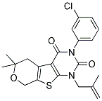 3-(3-CHLOROPHENYL)-6,6-DIMETHYL-1-(2-METHYLPROP-2-ENYL)-1,5,6,8-TETRAHYDRO-2H-PYRANO[4',3':4,5]THIENO[2,3-D]PYRIMIDINE-2,4(3H)-DIONE Struktur