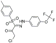 4-AZA-1-CHLORO-3-((4-METHYLPHENYL)SULFONYL)-4-((4-(TRIFLUOROMETHOXY)PHENYL)AMINO)BUT-3-EN-2-ONE Struktur