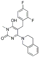 5-(2,4-DIFLUOROBENZYL)-4-(3,4-DIHYDROISOQUINOLIN-2(1H)-YL)-6-HYDROXY-1-METHYLPYRIMIDIN-2(1H)-ONE Struktur