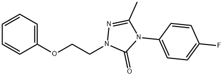 4-(4-FLUOROPHENYL)-5-METHYL-2-(2-PHENOXYETHYL)-2,4-DIHYDRO-3H-1,2,4-TRIAZOL-3-ONE Struktur