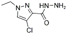 4-CHLORO-1-ETHYL-1 H-PYRAZOLE-3-CARBOXYLIC ACID HYDRAZIDE Struktur